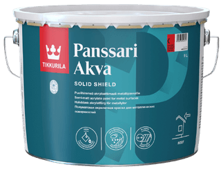 PANSSARI AKVA - Polomatná akrylová barva na kovové povrchy