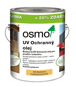 UV OCHRANNÝ OLEJ BEZBARVÝ 420 - Výborná UV ochrana na dřevo pro exteriér