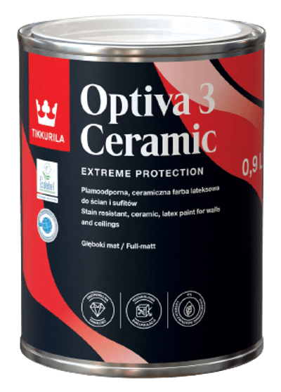 OPTIVA 3 CERAMIC SUPER MATT, omyvatelná barva, TIKKURILA