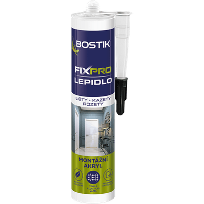 FIXPRO LEPIDLO NA LIŠTY, KAZETY A ROZETY - Elastické montážní lepidlo