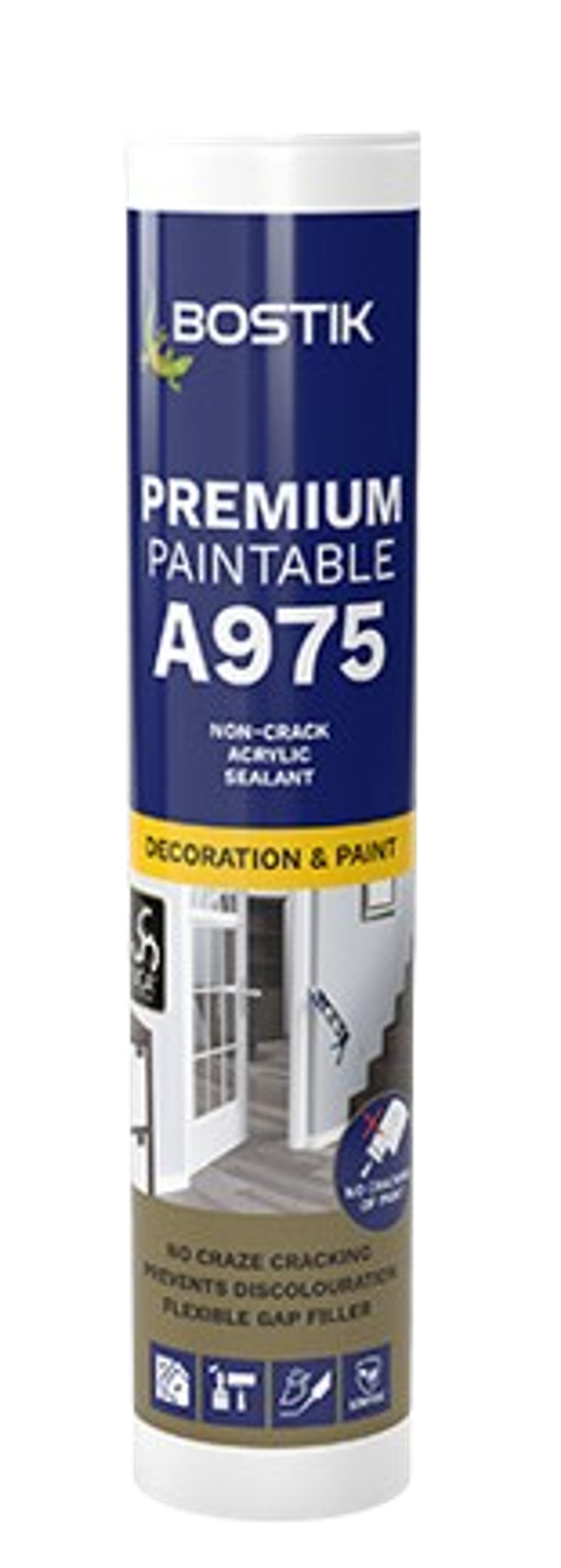 A975 PREMIUM PAINTABLE - Jedinečný přetíratelný nepraskající akrylový tmel

