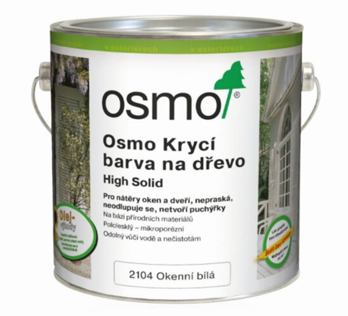 BÍLÁ KRYCÍ BARVA NA DŘEVO - Trvanlivý hedvábně lesklý nátěr na dřevo