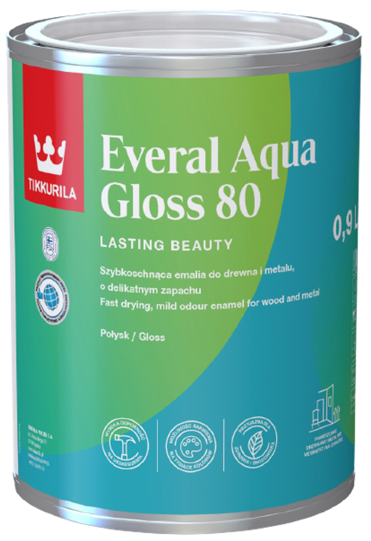 EVERAL AQUA GLOSS 80 Exteriér - Lesklý email s vysokou odolností