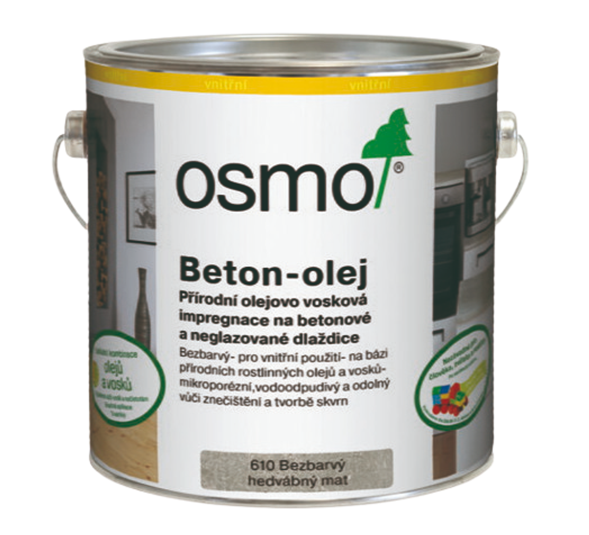 OLEJ NA BETON - Bezbarvý polomatný impregnační olej do interieru