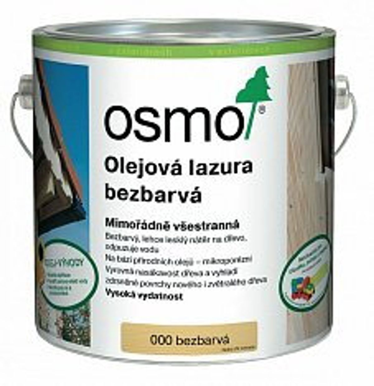 OLEJOVÁ LAZURA BEZBARVÁ - Hedvábně lesklý nátěr na dřevo v exteriéru