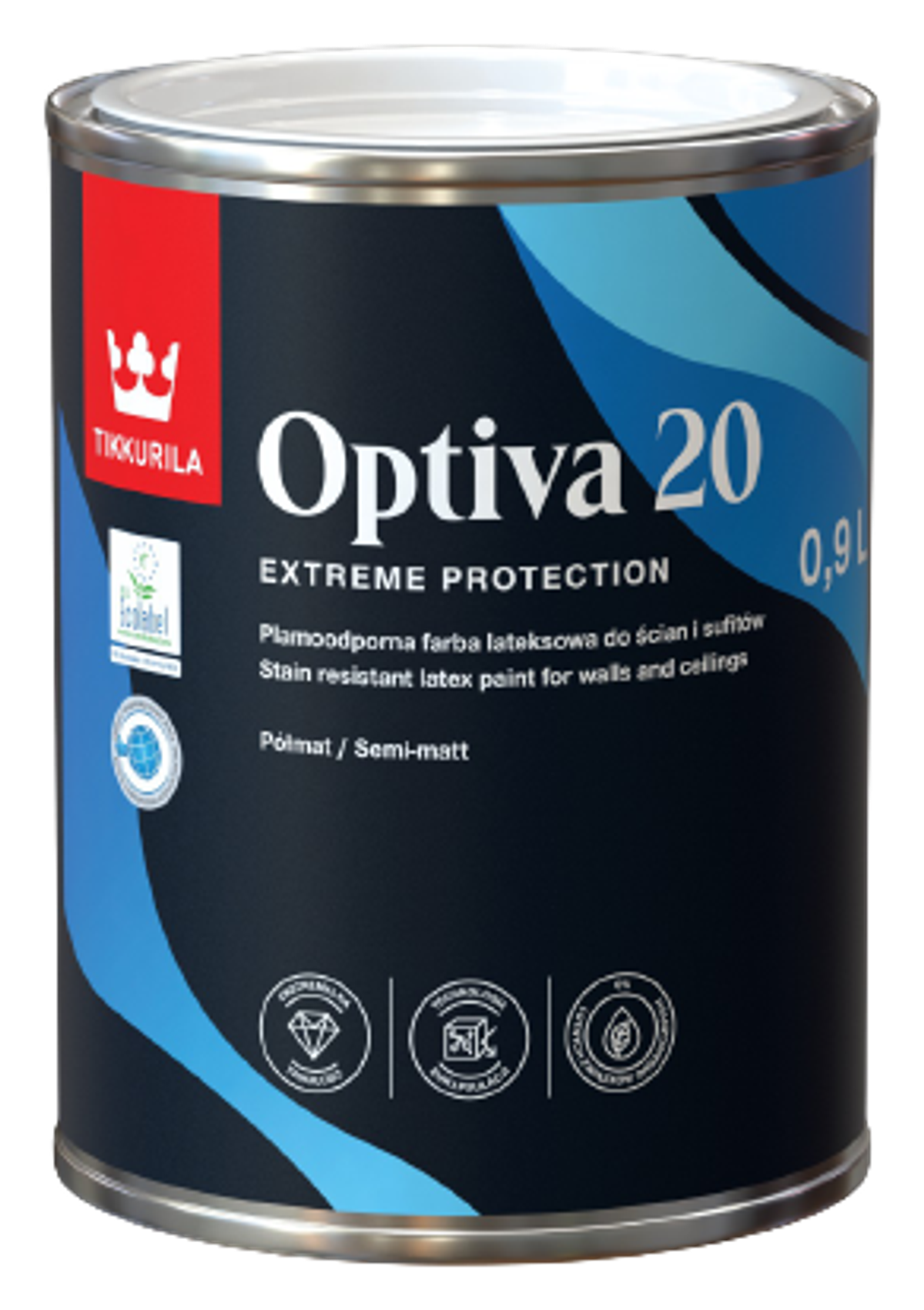 OPTIVA 20 SEMI MATT, omyvatelná barva, TIKKURILA