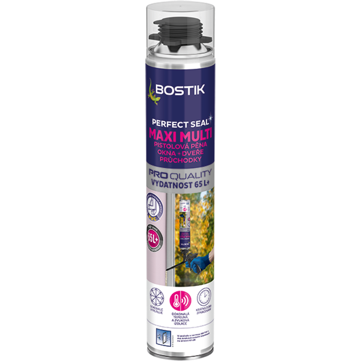 PERFECT SEAL MAXI MULTI PISTOLOVÁ PĚNA - Nízkoexpanzní a mimořádně účinná +65 L PU pěna