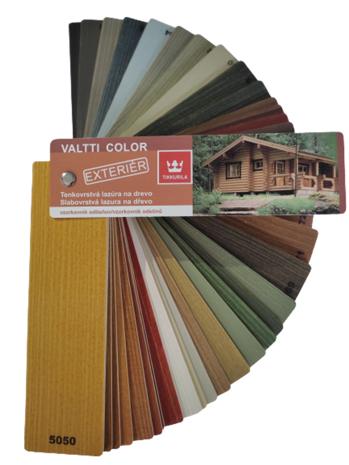 VZORNÍK VALTTI COLOR - Vzorník tenkovrstvé lazury na dřevo v exteriéru